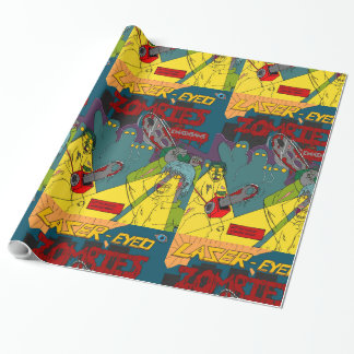 Papel De Presente Zombies de olhos laser com cadeiras