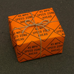 Papel De Presente Zona de velocidade de 45 MPH