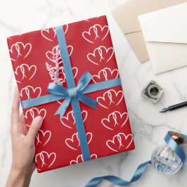 Papel De Presente Zwei verbundene Herzen - Rolle 