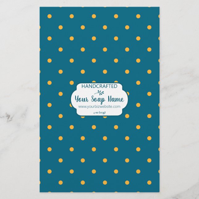Papel de Quebra de Sabão Azul e Amarelo (Frente)