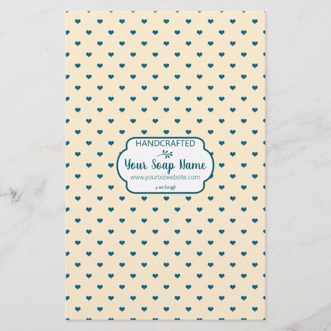 Papel de Quebra de Sabão de Cor Azul e Creme (Frente)