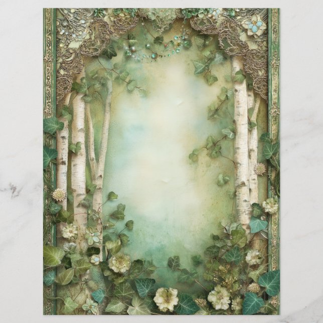Papel de Rascunho de Álbum de Recortes Florestal d (Frente)