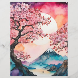 Papel de rascunho de cereja Blossom