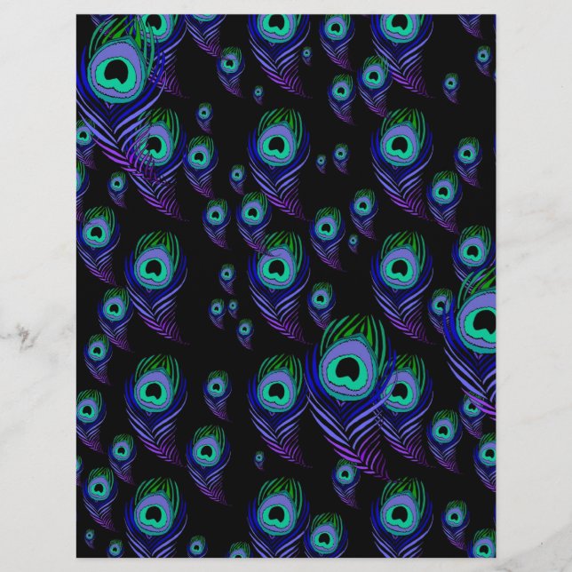 Papel de rascunho de pena de peacock 8,5" x 11" (Frente)