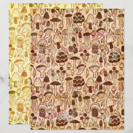 Papel de raspagem de cogumelos estilo distante