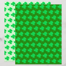 Papel de raspagem de padrão de shamrock verde vivo