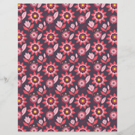 Papel de raspagem floral, cor-de-rosa, de dupla fa