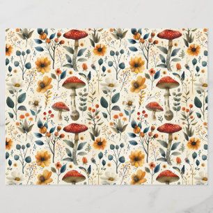 papel de rasparia colorido para a queda de cogumel