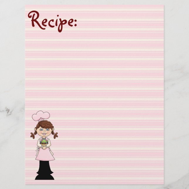 Papel de recebimento de cozinheiros rosa jovem (Frente)