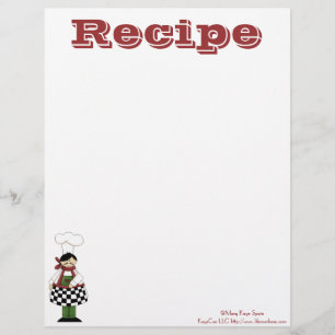 Papel de Receita - Chef de Cozinha - Receitas