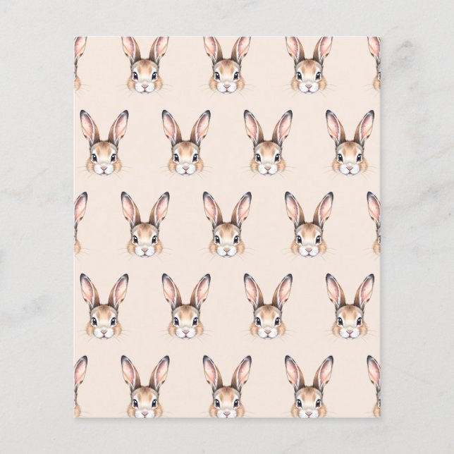 Papel de Rosto Coelho de Páscoa Cura em Água Moder (Frente)