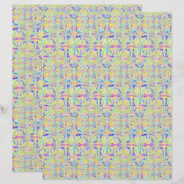 Papel de Scrapbook Abstrato de Páscoa Pastel 2 Lad