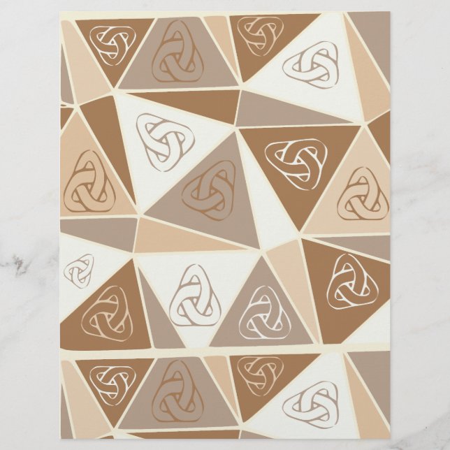 Papel de scrapbook abstrato marrom (Frente)