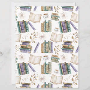 Papel de Scrapbook Amante de Livros em Branco