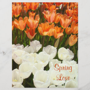 Papel de Scrapbook Amor de Primavera Flores de Tul