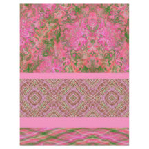 Papel de Scrapbook Amostragem Rosa 2 Lados Página