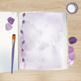 Papel de Scrapbook Aquarela Morada