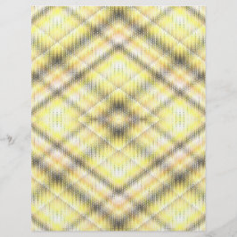 Papel de Scrapbook Argyle Amarelo Página 2 Lados