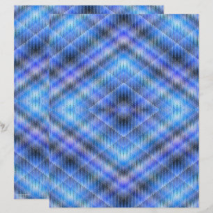 Papel de Scrapbook Argyle Azul Página 2 Lados