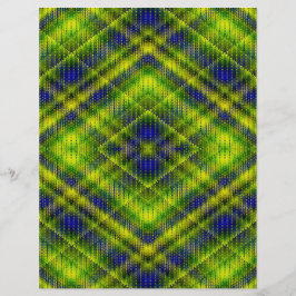 Papel de Scrapbook Argyle Verde Página 2 Lados
