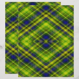 Papel de Scrapbook Argyle Verde Página 2 Lados