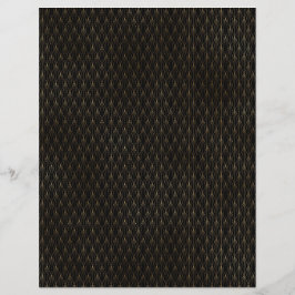Papel de Scrapbook Art Déco Preto e Dourado
