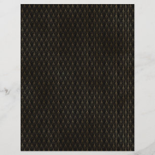Papel de Scrapbook Art Déco Preto e Dourado
