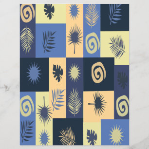Papel de Scrapbook Azul Abstrato