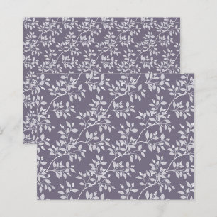 Papel de Scrapbook Botânico Folhas Errantes Roxas