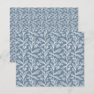 Papel de Scrapbook Botânico Jardim Floral Azul