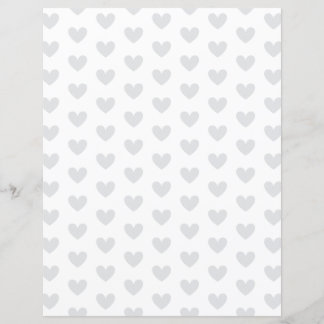 Papel de Scrapbook Branco com Coração de Cor Perso