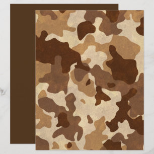 Papel de Scrapbook Camuflagem Desértica Bronze Met