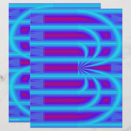 Papel de Scrapbook Catedral Retro Azul Página 2 La
