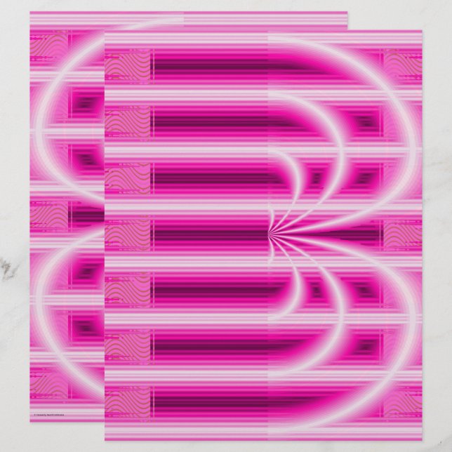 Papel de Scrapbook Catedral Retro Rosa 2 Lados Pág (Frente/Verso)