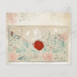 Papel de Scrapbook Colagem Envelope Floral