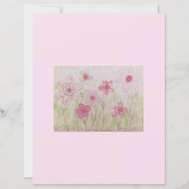 Papel de Scrapbook com Flores Cor-de-Rosa Padroniz
