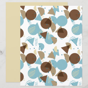 Papel de Scrapbook com Padrão de Arte em Mosaico n