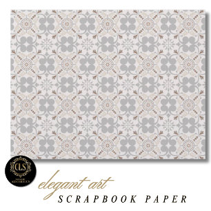 Papel de Scrapbook com Padrão de Azulejo Espanhol 