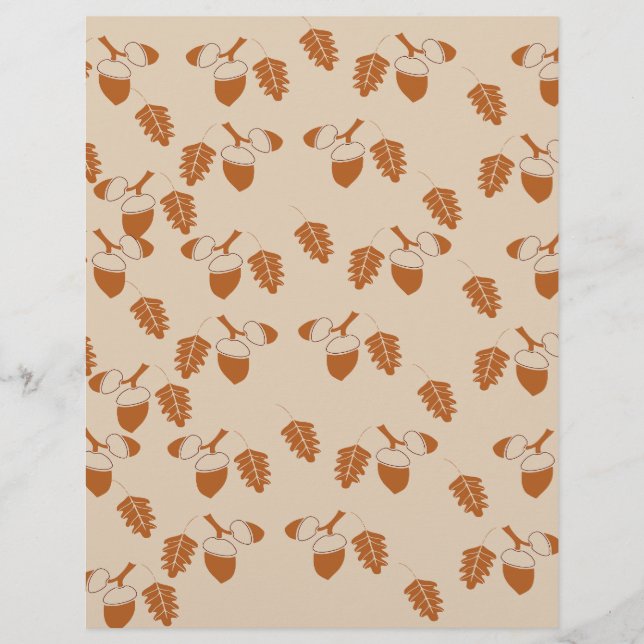 Papel de Scrapbook com Padrão de Bolota: (Frente)