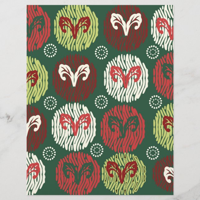 Papel de Scrapbook com Padrão de Círculo (Frente)