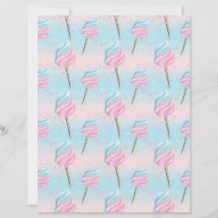 Papel de Scrapbook com Padrão de Doces e Açúcar
