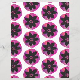 Papel de Scrapbook com Padrão de Flor Tropical Rox