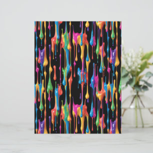Papel de Scrapbook com Padrão de Gotas de Tinta Ar