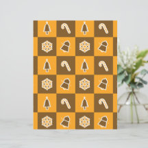 Papel de Scrapbook com Padrão de Grade de Feriado 
