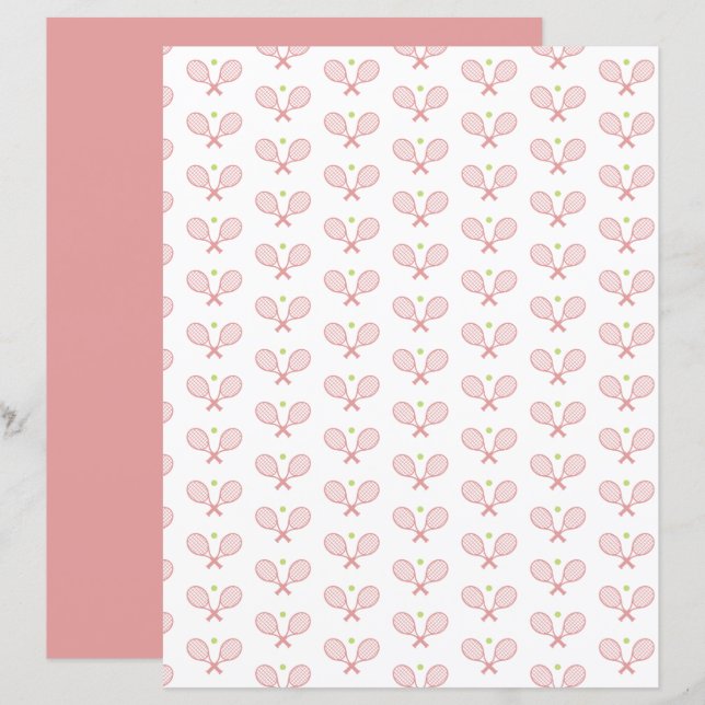Papel de scrapbook com padrão de Tênis minimalista (Frente/Verso)