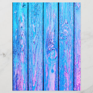 Papel de scrapbook com textura de madeira azul