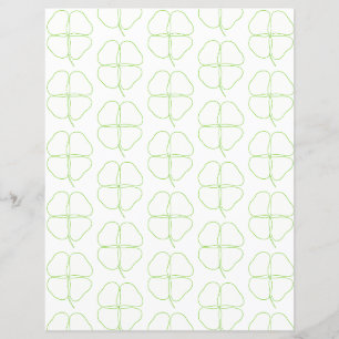 Papel de Scrapbook Contornos de Trevo