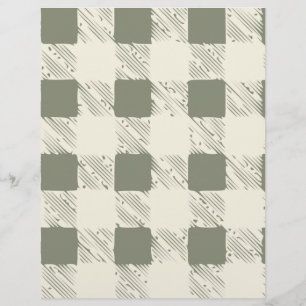 Papel de Scrapbook Creme e Verde