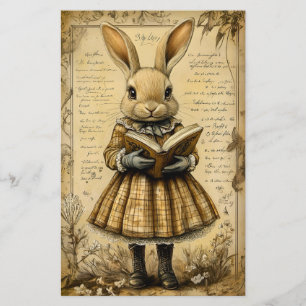 Papel de Scrapbook CT7 Livro de Coelho e Leitura V