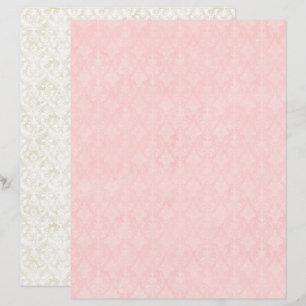 Papel de Scrapbook Damask Coquette Vintage